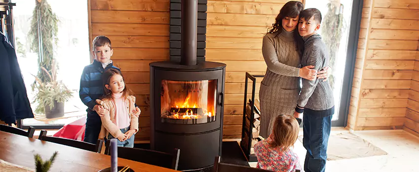 Morso Cast Iron Fireplace Insert Installation in Grove District - Anaheim Resort, California