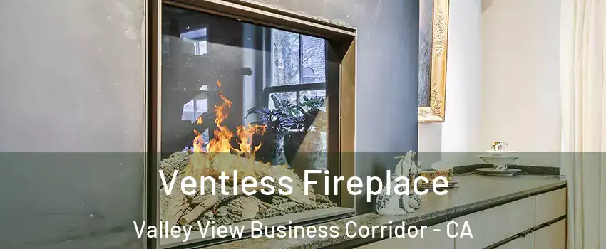 Ventless Fireplace Valley View Business Corridor - CA